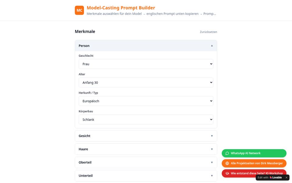 Model Prompter — Screenshot