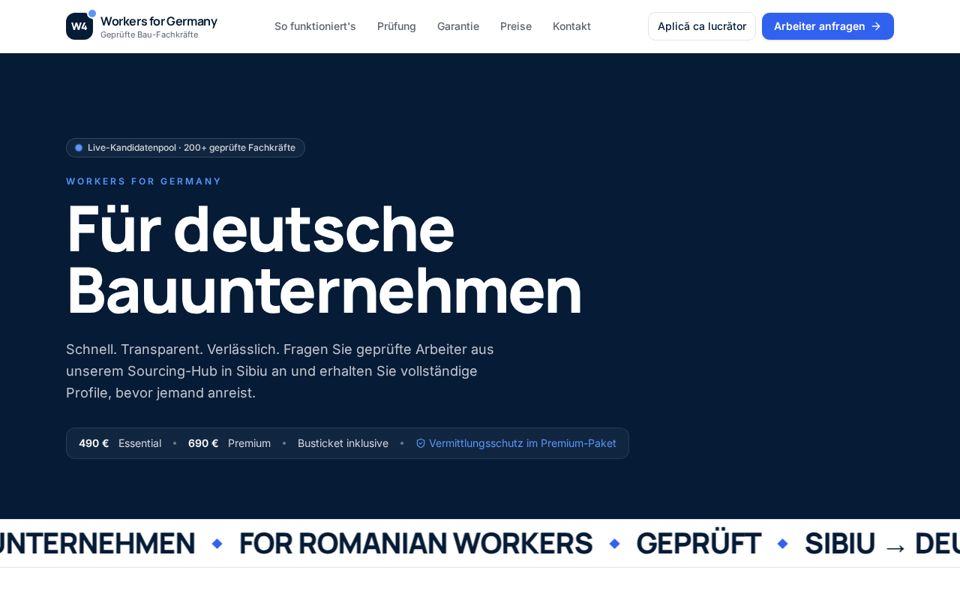 Workers4Germany — Screenshot